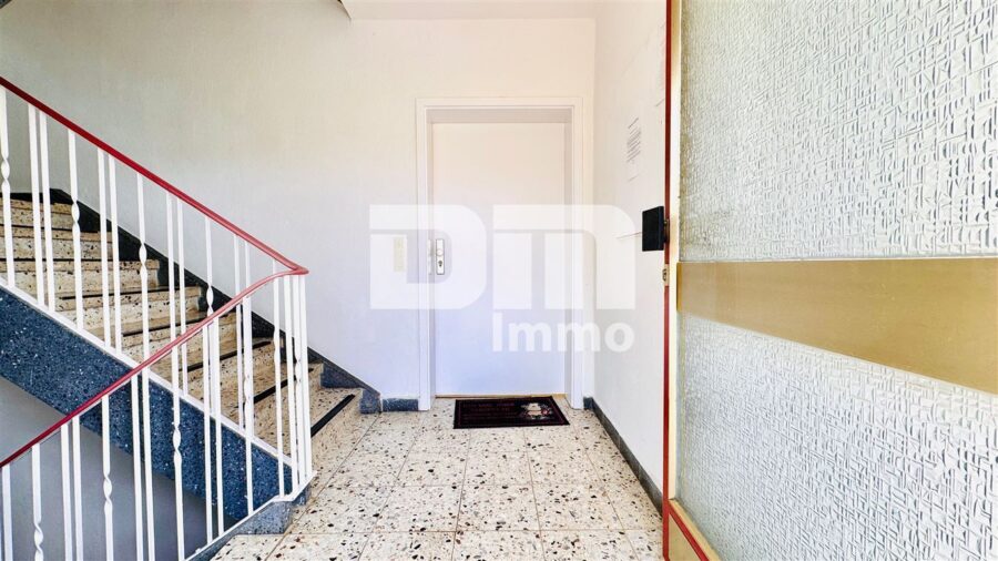 Modernisiertes Dreifamilienhaus + 2 Garagen in idyllischer Lage / großes Grundstück / Panoramablick - Haupteingang Treppenhaus